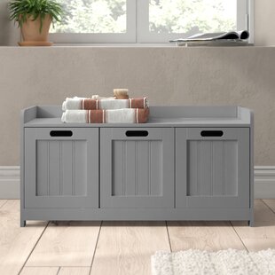 grey stained bathroom cabinets